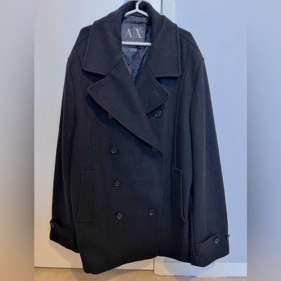Armani Exchange double breasted coat. Size Large - Picture 1 of 3